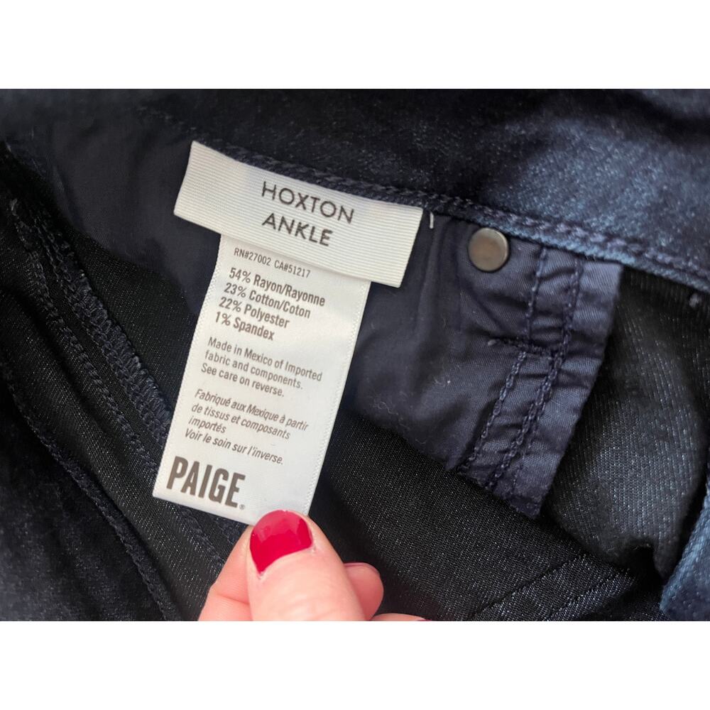 Paige Hoxton Ankle Skinny Jeans Alania Dark Wash Blue Size 30 - Picture 7 of 8